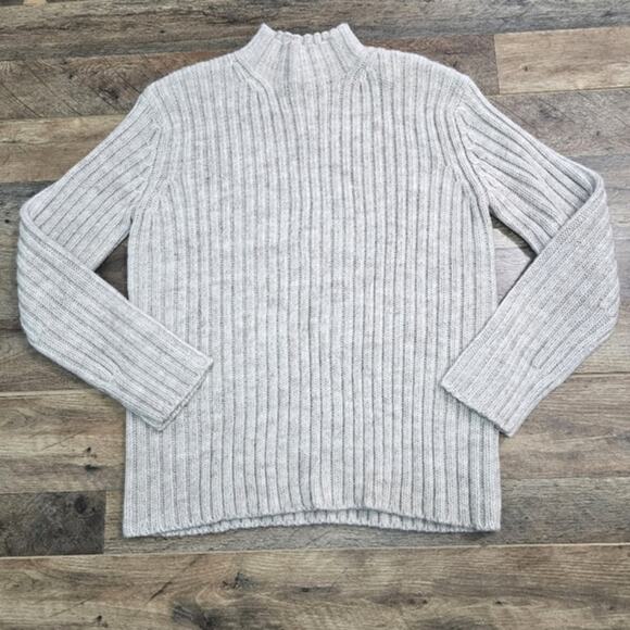 Lauren Ralph Lauren Chunky Knit Mockneck Alpaca Wool Blend Sweater Large - Picture 1 of 10